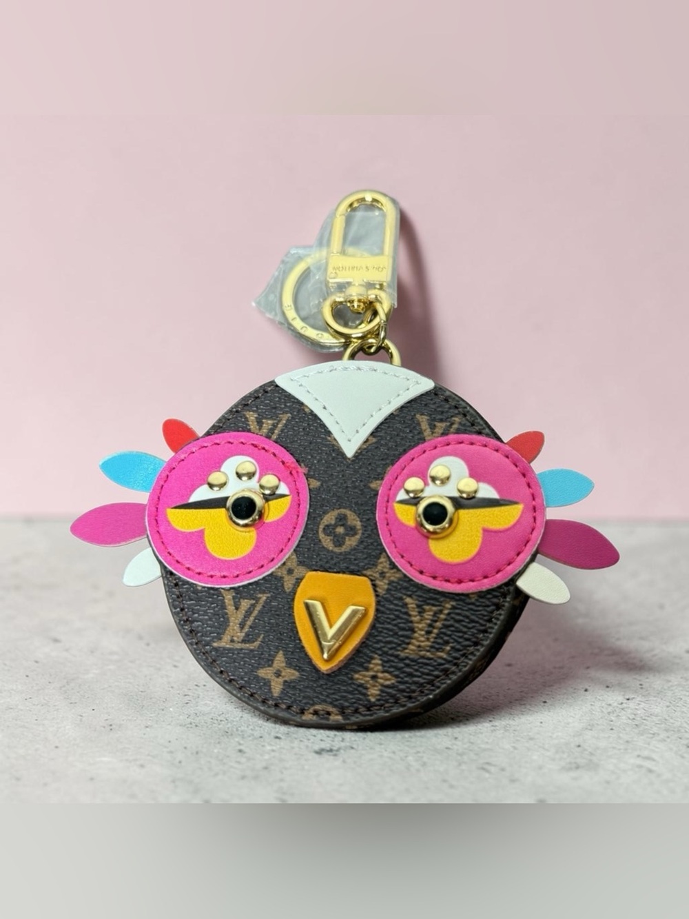 Limited Edition Monogram Canvas Lovely Birds Bag Charm and Key Chain case new